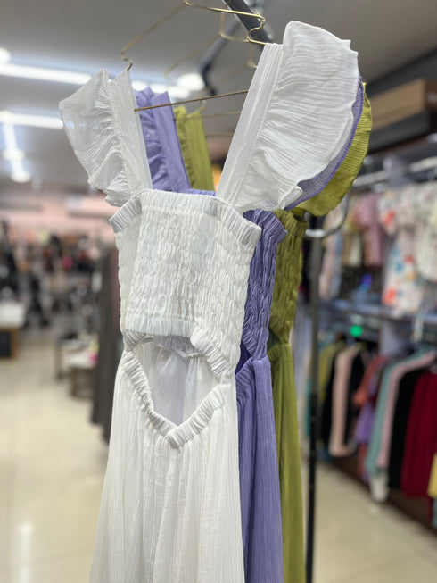 Summer Square Neck Sleeveless Long Dresses